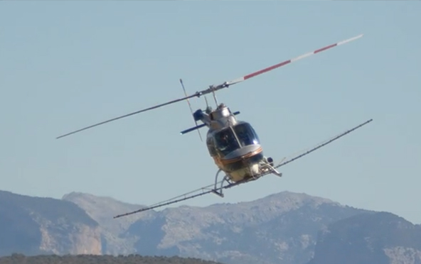 Fumigación en helicóptero